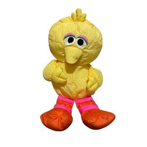 Big Bird Sesame Street Puffalump Style Playskool 1992 Softies Stuffed Plush 16”